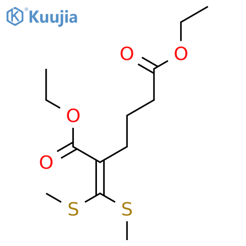 Hexanedioic acid, 2-[bis(methylthio)methylene]-, diethyl ester structure