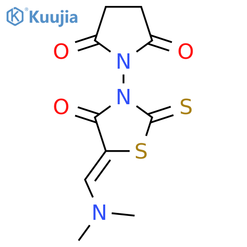 1-(5-[(DIMETHYLAMINO)METHYLENE]-4-OXO-2-THIOXO-1,3-THIAZOLAN-3-YL)DIHYDRO-1H-PYRROLE-2,5-DIONE structure