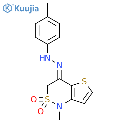 1-METHYL-2LAMBDA6-THIENO[3,2-C][1,2]THIAZINE-2,2,4(1H,3H)-TRIONE 4-[N-(4-METHYLPHENYL)HYDRAZONE] structure
