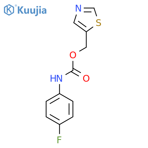 1,3-thiazol-5-ylmethyl N-(4-fluorophenyl)carbamate structure