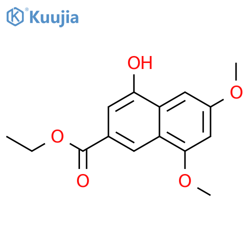 2-Naphthalenecarboxylic acid, 4-hydroxy-6,8-dimethoxy-, ethyl ester structure