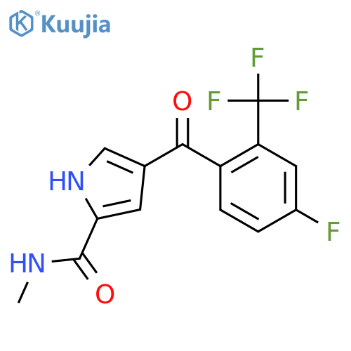 4-[4-fluoro-2-(trifluoromethyl)benzoyl]-N-methyl-1H-pyrrole-2-carboxamide structure