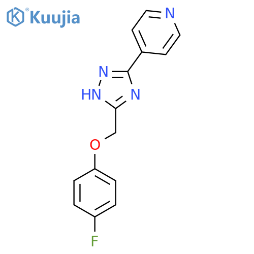 4-{3-[(4-fluorophenoxy)methyl]-1H-1,2,4-triazol-5-yl}pyridine structure