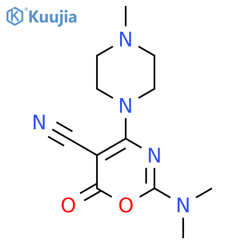 2-(Dimethylamino)-4-(4-methylpiperazino)-6-oxo-6H-1,3-oxazine-5-carbonitrile structure