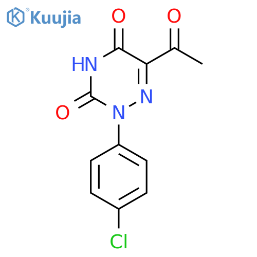 6-Acetyl-2-(4-chlorophenyl)-2,3,4,5-tetrahydro-1,2,4-triazine-3,5-dione structure