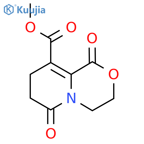 Methyl 1,6-dioxo-1H,3H,4H,6H,7H,8H-pyrido[2,1-c][1,4]oxazine-9-carboxylate structure