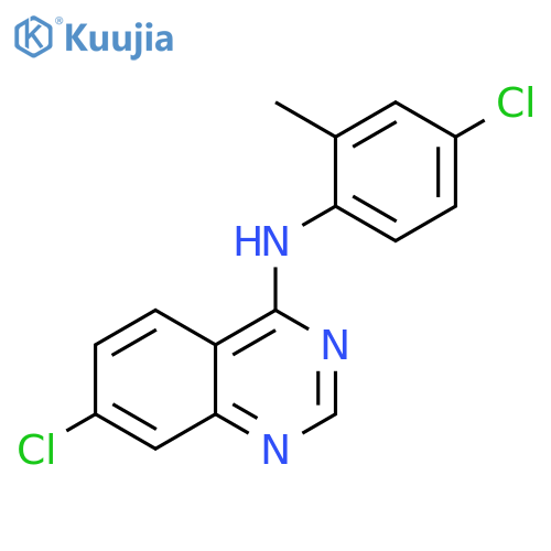 7-Chloro-N-(4-chloro-2-methylphenyl)quinazolin-4-amine structure