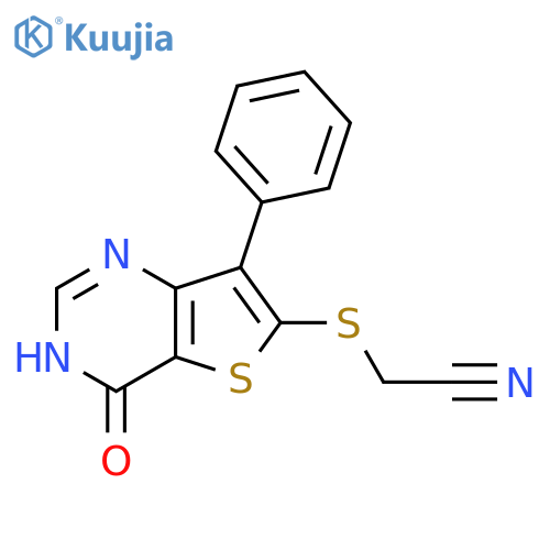 2-[(4-Hydroxy-7-phenylthieno[3,2-d]pyrimidin-6-yl)sulfanyl]acetonitrile structure