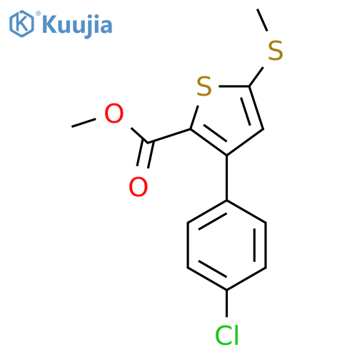 METHYL 3-(4-CHLOROPHENYL)-5-(METHYLSULFANYL)-2-THIOPHENECARBOXYLATE structure