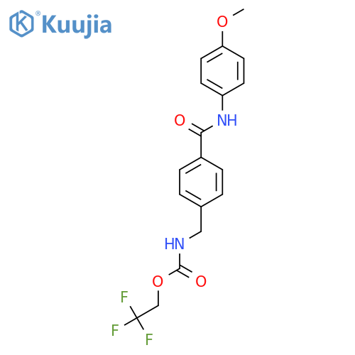 2,2,2-TRIFLUOROETHYL N-(4-[(4-METHOXYANILINO)CARBONYL]BENZYL)CARBAMATE structure