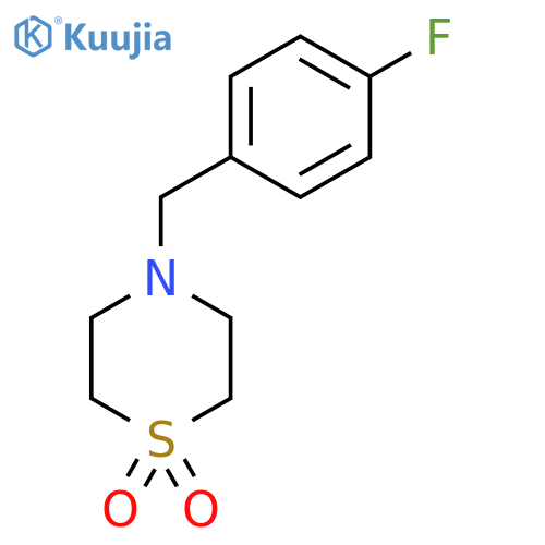 4-(4-fluorophenyl)methyl-1lambda6-thiomorpholine-1,1-dione structure