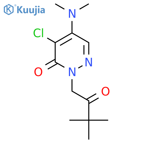 4-Chloro-2-(3,3-dimethyl-2-oxobutyl)-5-(dimethylamino)-2,3-dihydropyridazin-3-one structure
