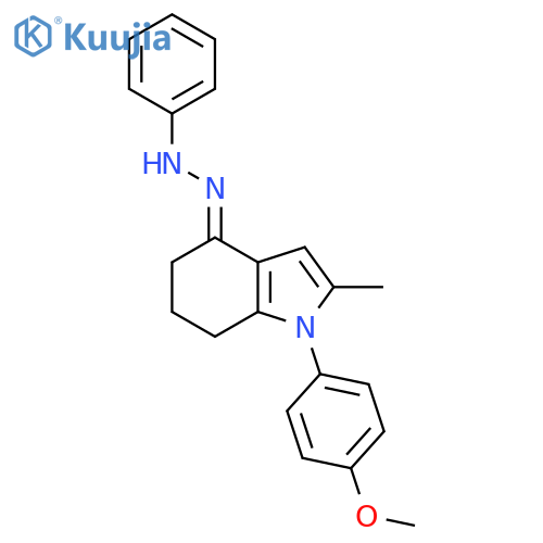 1-(4-METHOXYPHENYL)-2-METHYL-1,5,6,7-TETRAHYDRO-4H-INDOL-4-ONE N-PHENYLHYDRAZONE structure