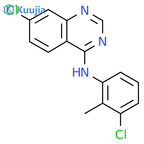 7-Chloro-N-(3-chloro-2-methylphenyl)quinazolin-4-amine structure
