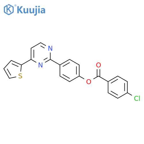 4-4-(2-Thienyl)-2-pyrimidinylphenyl 4-chlorobenzenecarboxylate structure