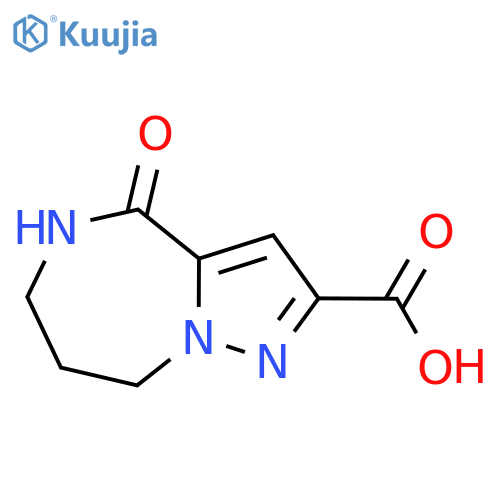 4-oxo-5,6,7,8-tetrahydro-4H-pyrazolo1,5-a1,4diazepine-2-carboxylic Acid structure