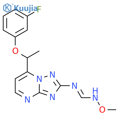 N-(7-[1-(3-FLUOROPHENOXY)ETHYL][1,2,4]TRIAZOLO[1,5-A]PYRIMIDIN-2-YL)-N'-METHOXYIMINOFORMAMIDE structure