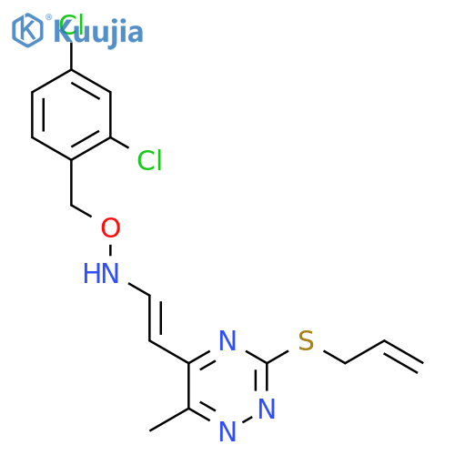 3-(ALLYLSULFANYL)-5-(2-([(2,4-DICHLOROBENZYL)OXY]AMINO)VINYL)-6-METHYL-1,2,4-TRIAZINE structure