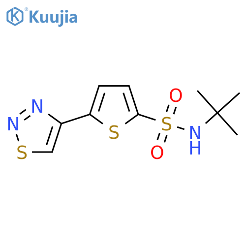 N-tert-Butyl-5-(1,2,3-thiadiazol-4-yl)thiophene-2-sulfonamide structure