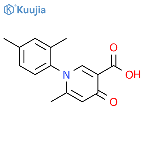 3-Pyridinecarboxylic acid, 1-(2,4-dimethylphenyl)-1,4-dihydro-6-methyl-4-oxo- structure