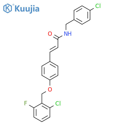 (E)-N-(4-CHLOROBENZYL)-3-(4-[(2-CHLORO-6-FLUOROBENZYL)OXY]PHENYL)-2-PROPENAMIDE structure