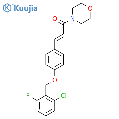 (E)-3-{4-[(2-chloro-6-fluorobenzyl)oxy]phenyl}-1-morpholino-2-propen-1-one structure