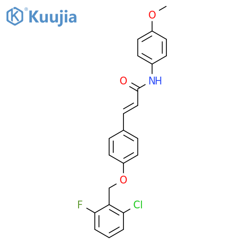 (E)-3-(4-[(2-CHLORO-6-FLUOROBENZYL)OXY]PHENYL)-N-(4-METHOXYPHENYL)-2-PROPENAMIDE structure