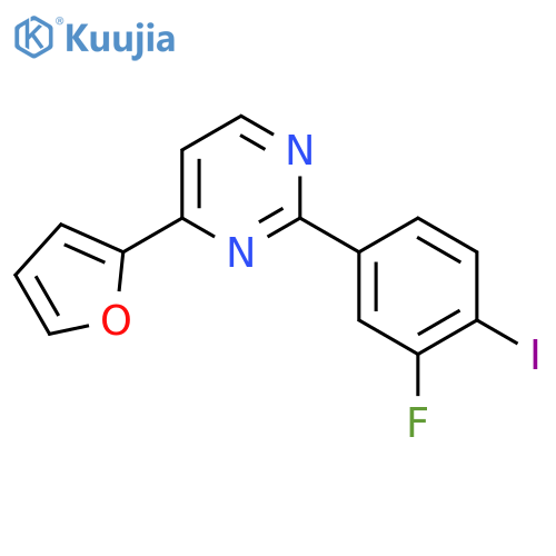 2-(3-Fluoro-4-iodophenyl)-4-(furan-2-yl)pyrimidine structure