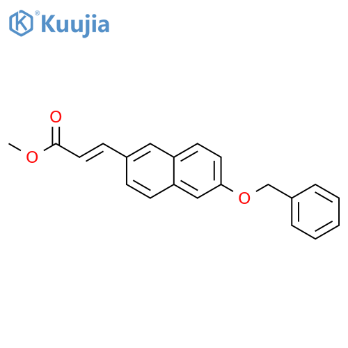methyl-3-(6-benzyloxynaphth-2-yl)-prop-2-enoate structure