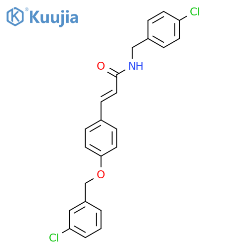 (E)-N-(4-chlorobenzyl)-3-{4-[(3-chlorobenzyl)oxy]phenyl}-2-propenamide structure