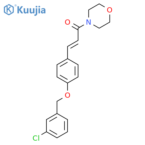 (E)-3-(4-[(3-CHLOROBENZYL)OXY]PHENYL)-1-MORPHOLINO-2-PROPEN-1-ONE structure