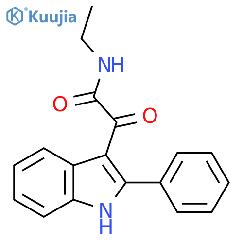 N-ethyl-2-oxo-2-(2-phenyl-1H-indol-3-yl)acetamide structure