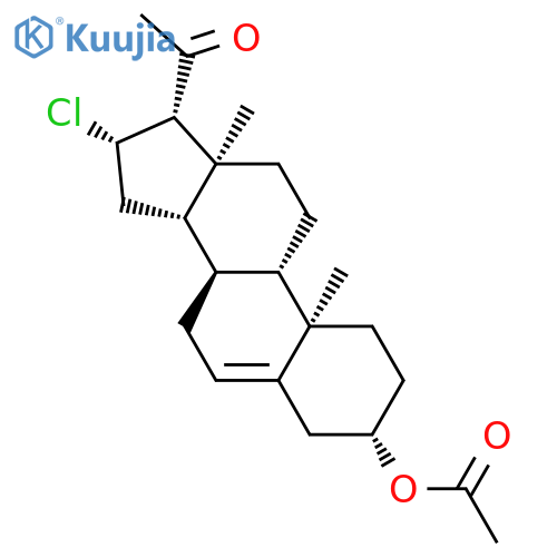 Pregn-5-en-20-one, 3-(acetyloxy)-16-chloro-, (3b,16b)- structure