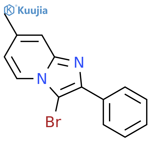 IMIDAZO[1,2-A]PYRIDINE, 3-BROMO-7-METHYL-2-PHENYL- structure