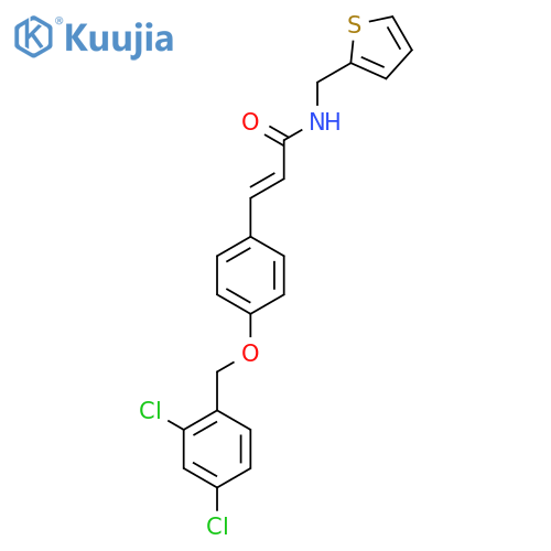 (E)-3-(4-[(2,4-DICHLOROBENZYL)OXY]PHENYL)-N-(2-THIENYLMETHYL)-2-PROPENAMIDE structure