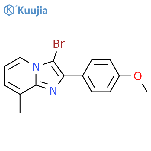 3-Bromo-2-(4-methoxyphenyl)-8-methylimidazo[1,2-a]pyridine structure