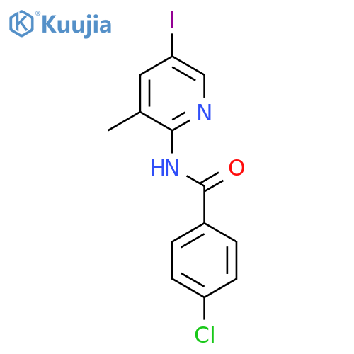 4-Chloro-N-(5-iodo-3-methylpyridin-2-yl)benzamide structure