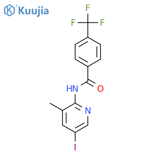 N-(5-iodo-3-methylpyridin-2-yl)-4-(trifluoromethyl)benzamide structure