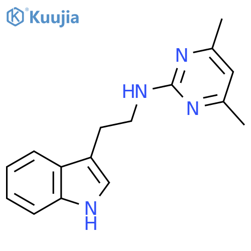 N-[2-(1H-indol-3-yl)ethyl]-4,6-dimethylpyrimidin-2-amine structure