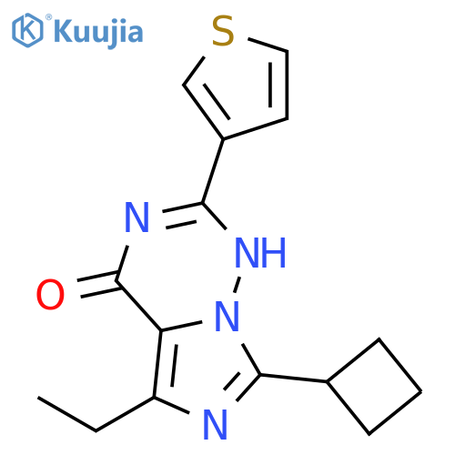 IMIDAZO[5,1-F][1,2,4]TRIAZIN-4(1H)-ONE, 7-CYCLOBUTYL-5-ETHYL-2-(3-THIENYL)- structure