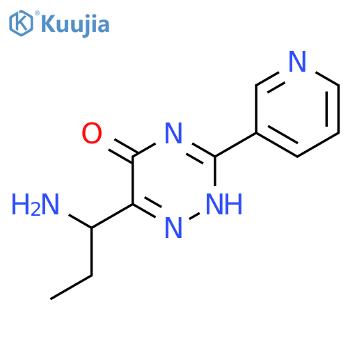 1,2,4-TRIAZIN-5(2H)-ONE, 6-(1-AMINOPROPYL)-3-(3-PYRIDINYL)- structure