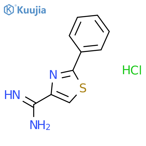 4-Thiazolecarboximidamide, 2-phenyl-, hydrochloride structure