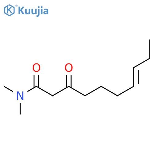 7-Decenamide, N,N-dimethyl-3-oxo-, (7E)- structure