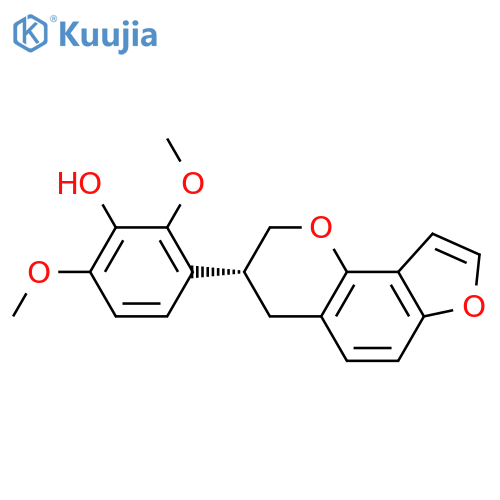 Phenol, 3-[(3R)-3,4-dihydro-2H-furo[2,3-h]-1-benzopyran-3-yl]-2,6-dimethoxy- structure