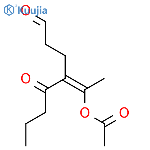 Octanal, 4-[1-(acetyloxy)ethylidene]-5-oxo-, (4Z)- structure