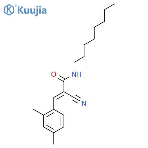 2-cyano-3-(2,4-dimethylphenyl)-N-octylprop-2-enamide structure