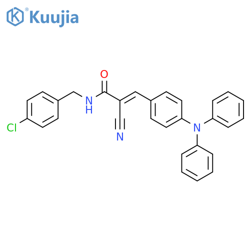 N-[(4-Chlorophenyl)methyl]-2-cyano-3-[4-(diphenylamino)phenyl]-2-propenamide structure