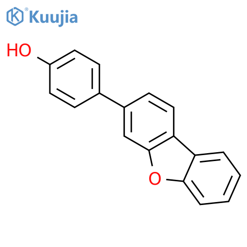 PHENOL, 4-(3-DIBENZOFURANYL)- structure