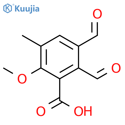 Benzoic acid,2,3-diformyl-6-methoxy-5-methyl- structure