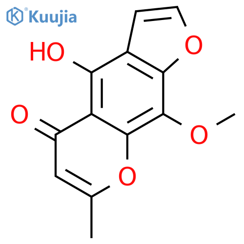 4-hydroxy-9-methoxy-7-methyl-5H-furo[3,2-g]chromen-5-one structure